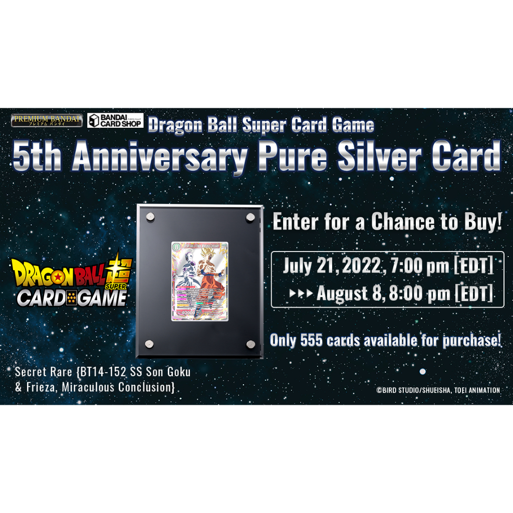 Dragon Ball Super 5th Anniversary Pure Silver BT14-152 SCR Goku & Frieza   355/555   | Shopee Thailand