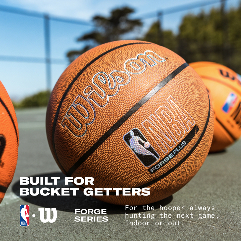 WILSON NBA FORGE Indoor/Outdoor ลูกบาสเกตบอล PU 100% WZ2016901XB7 ...