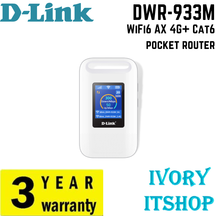 D-Link DWR-933M WiFi6 AX 4G+ Cat6 pocket router | Shopee Thailand