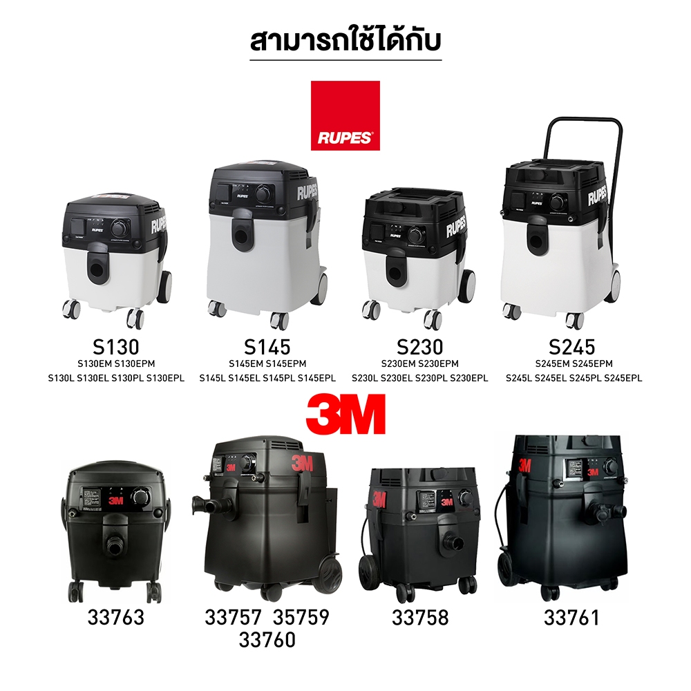 RUPES Dust Extraction Filter Bag รหัส 130.1108/5 ถุงเก็บฝุ่นสำหรับ Dust ...