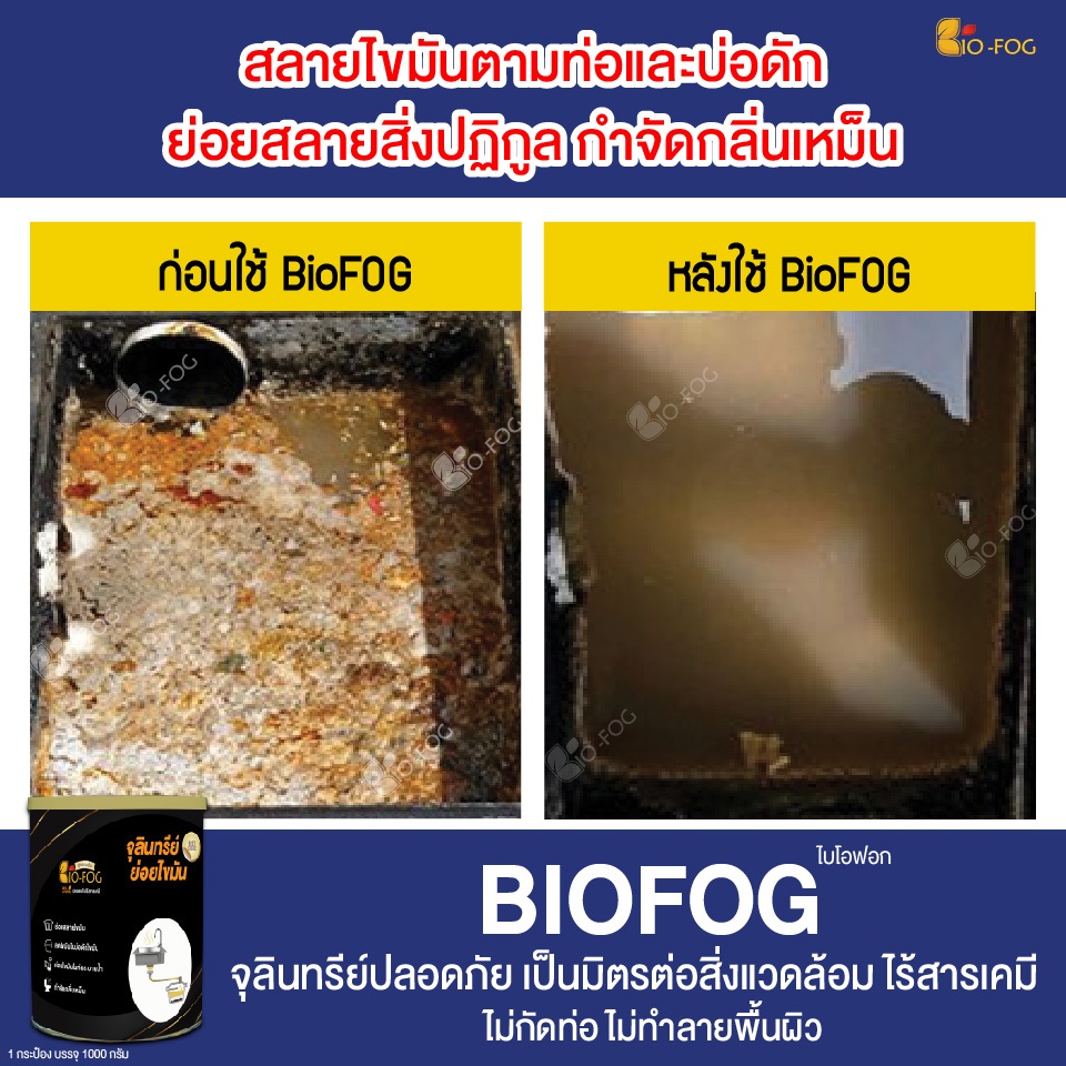 จุลินทรีย์ย่อยไขมันอุดตัน ถังดัก ท่อตัน แก้ปัญหากลิ่นเหม็นในสุขภัณฑ์ ...