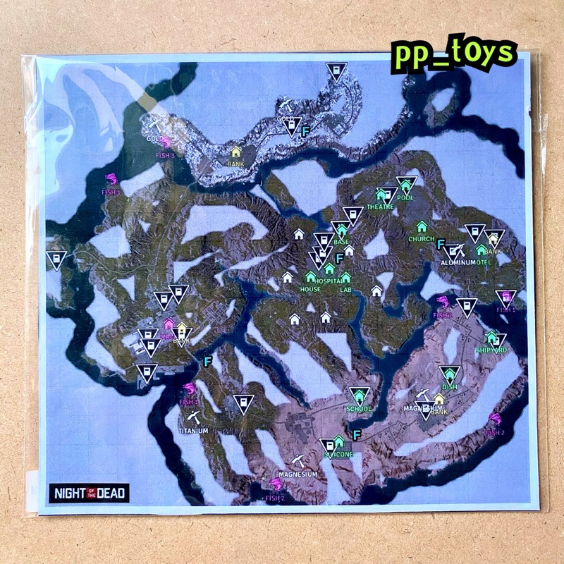 แผนที่เกม Night of the Dead map game zombie survival Shopee Thailand