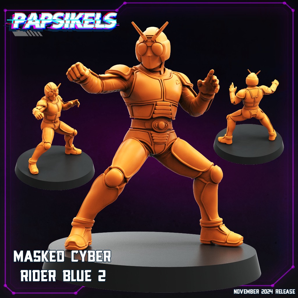 Masked Cyber Rider Blue [2] - Masked Cyber Rider - Humanoid / 32mm ...