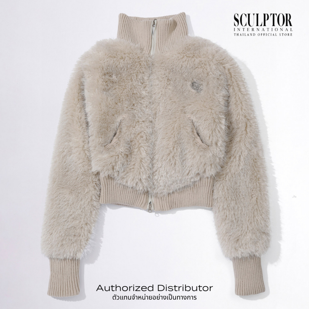 SCULPTOR® เสื้อแจ็กเก็ต Faux Fur Zip-Up Jacket | Shopee Thailand