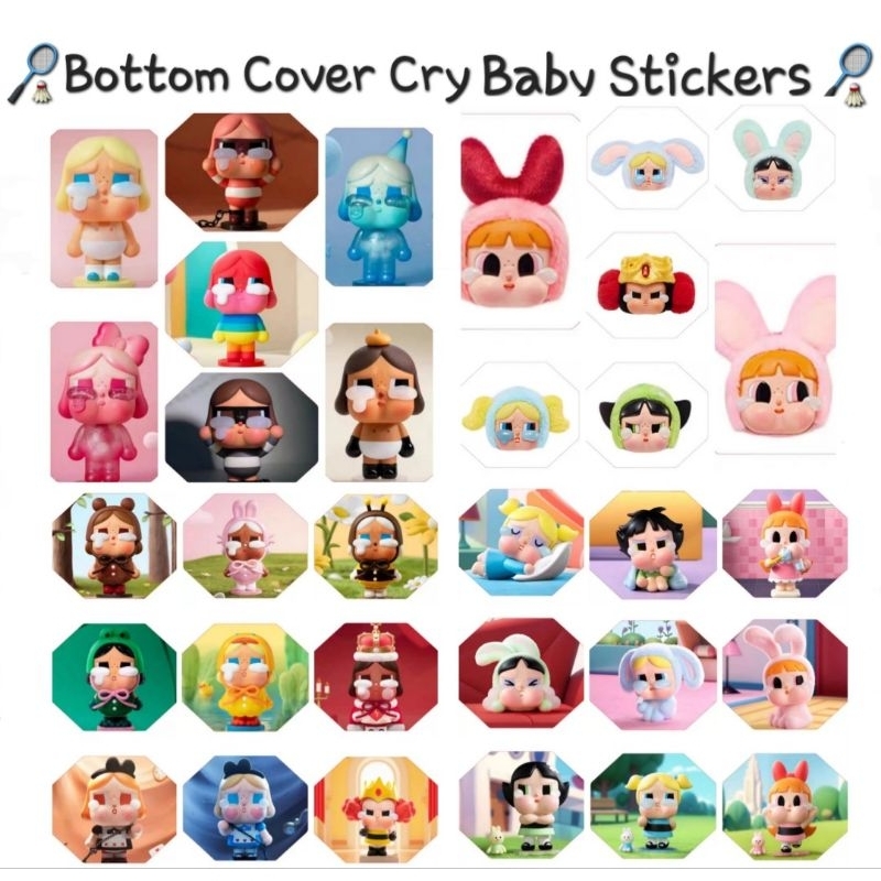 🆕️(พร้อมส่ง) สติ๊กเกอร์ลายการ์ตูนสำหรับติดก้นไม้แบดมินตัน Grip Bottom ...