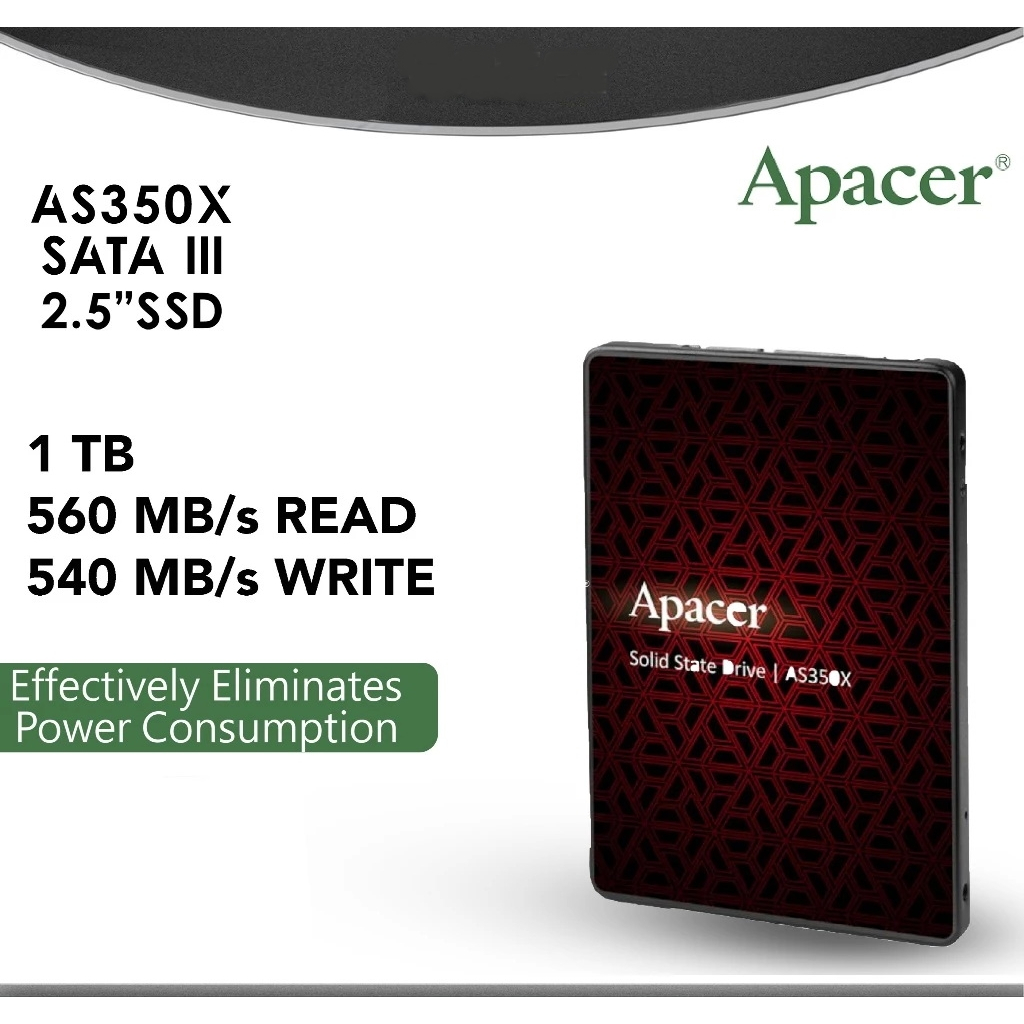 1TB SSD (เอสเอสดี) APACER AS350X SATA III (AP1TBAS350XR-1