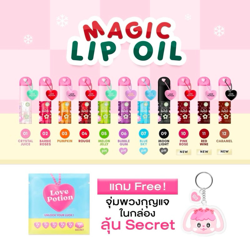(ได้พวงกุญแจ/มีบัตรตัวแทน&มีปลายทาง!) MAGIC LIP OIL เมจิก ลิปออยล์ ลิป ...