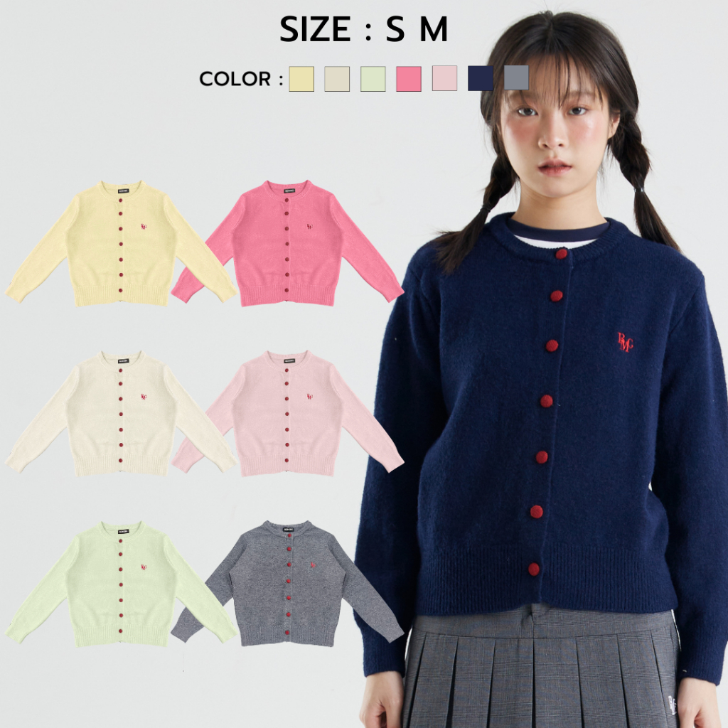 (พร้อมส่ง)Bemingtop762(S/M) - BMG Knit Cardigan Ver.29 คาร์ดิแกน กระดุม ...