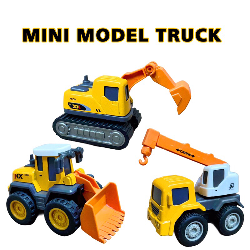 Mini model truck โมเดลรถตัก รถก่อสร้าง รถลาน ของเล่น (6แบบ/ชุด ...
