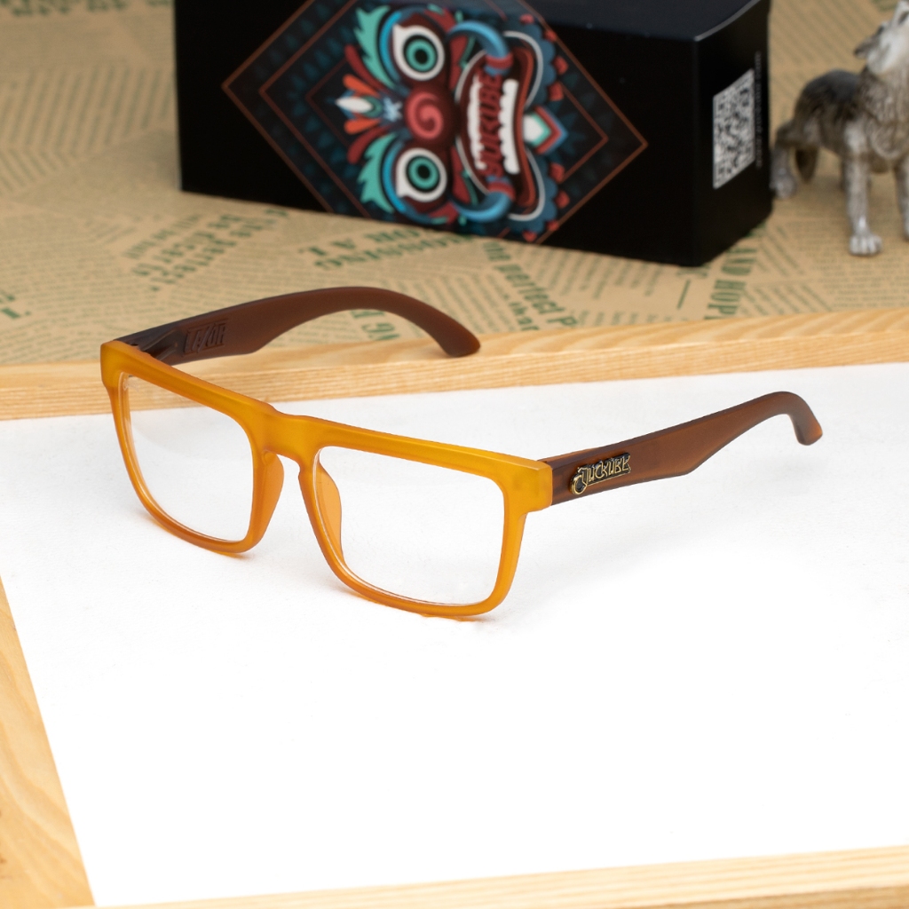 กรอบแว่นตา YUCKUBE LAZOR 2015 RX : อำพัน-รูทเบียร์ | Shopee Thailand