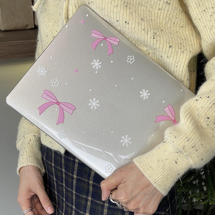 Shesell พร้อมส่ง เคส macbook(Glitter) Snow Ribbon Air13 Pro13 M1/M2/M3 ...