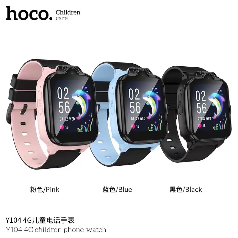 นาฬิกาโทรศัพท์มัลติฟังก์ชั่นสำหรับเด็ก hoco Y104 ใหม่ รองรับการ์ด ...