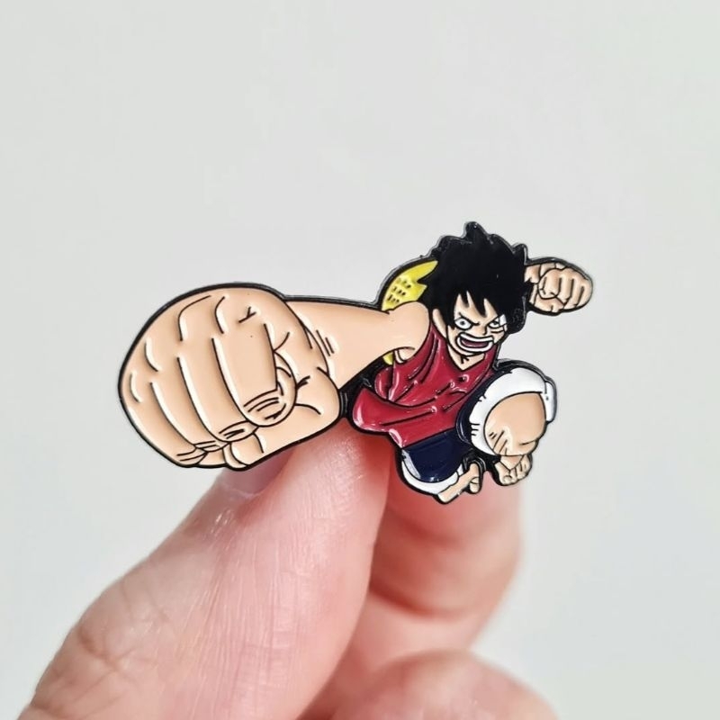 Enamel Pin / Brooch / Badge พิน เข็มหมุดโลหะ ลาย Luffy One Piece ลูฟี่ ...