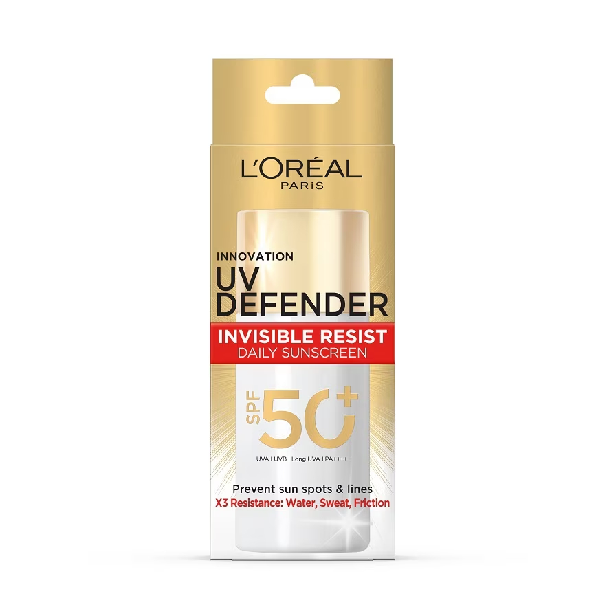[แพคเกจใหม่] Loreal UV Defender Invisible Fluid SPF50+ PA++++ ขนาด 50mL ...