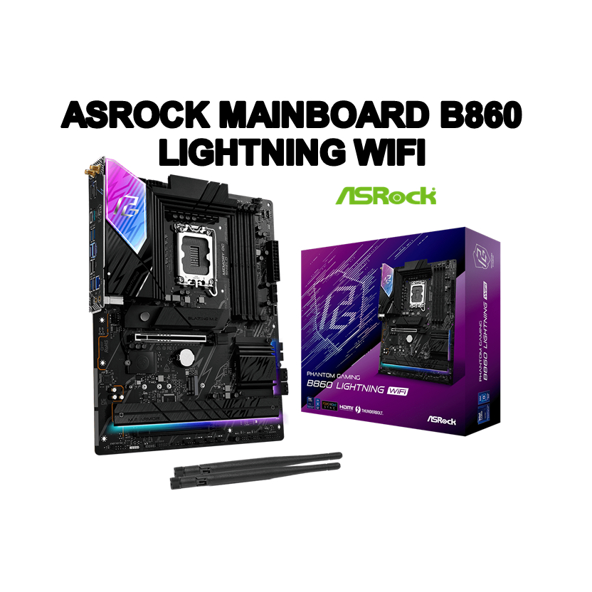 ASROCK MAINBOARD B860 LIGHTNING WIFI | Shopee Thailand