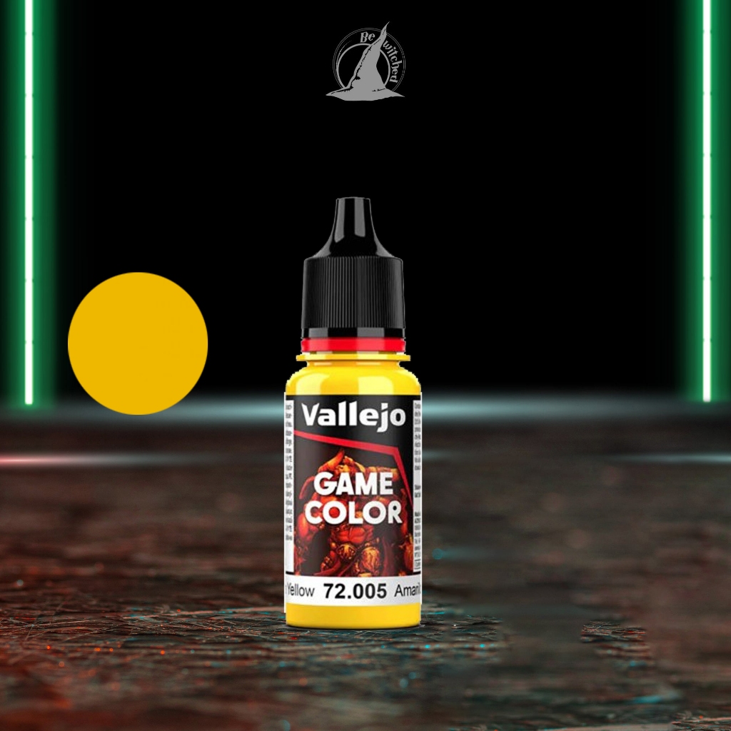 Peinture Vallejo Game Color Moon Yellow - Pot 17 Ml, Pour Figurines Et Maquettes, Jaune Vif