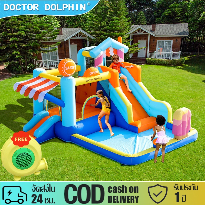 สไลเดอร์เป่าลม สระว่ายน้ำเป่าลม สระน้ำ บ้านลมเด็ก บ้านปราสาท Inflatable ...