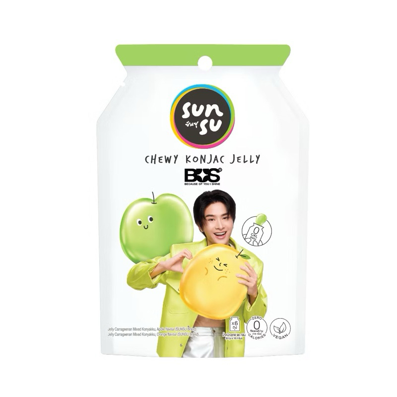 (มีการ์ดแบบสุ่ม)พร้อมส่งเยลลี่Sunsu x Bus เคี้ยวเพลิน 1 ห่อ6 ซอง ...
