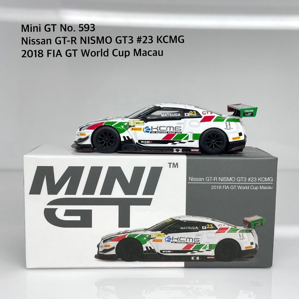 Mini GT No. 593 Nissan GT-R (R35) NISMO GT3 #23 KCMG 2018 FIA GT World ...