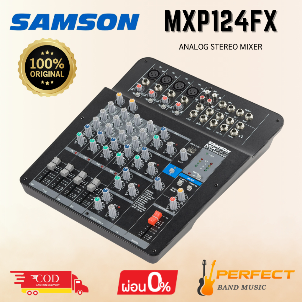 มิกเซอร์ SAMSON MXP124FX MixPad Mixer with USB & Effects [ผ่อน 0% 10 ...