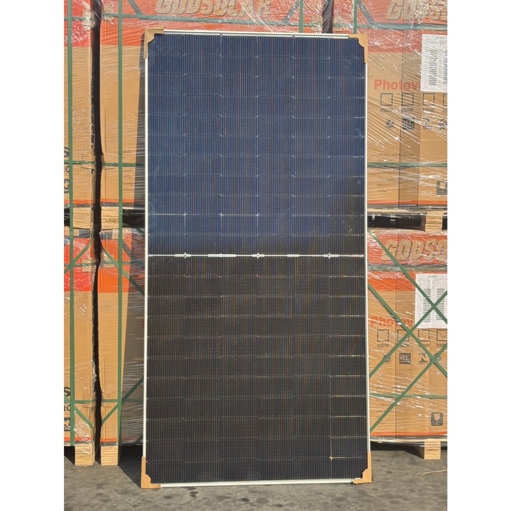 GODSOLAR แผงโซล่าเซลล์ 595W MONO N-TYPE เทคโนโลยี Genius แผง รับแสง 2 ...
