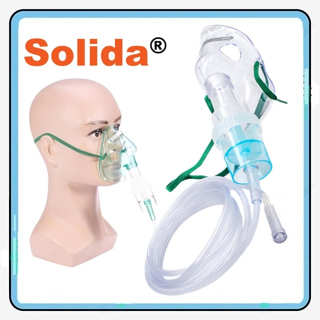 หน้ากากพ่นยา สำหรับผู้ใหญ่ Nebulizer Mask ยี่ห้อ SOLIDA แบบสายหัวธรรมดา ...