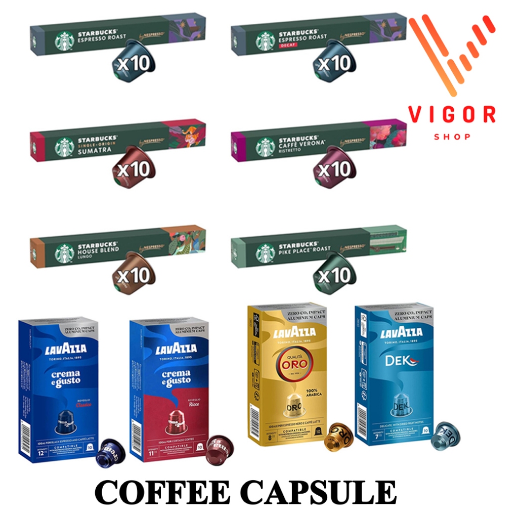 ☕Coffee Capsule Nespresso กาแฟแคปซูล Starbucks Lavazza สำหรับเครื่องชง ...