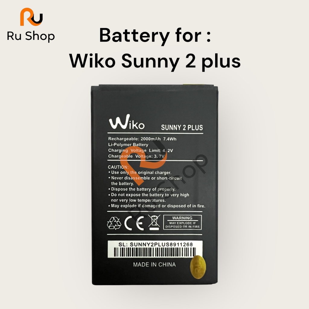 Batterie Neuve 2000mAh Pour Wiko Sunny 2 Plus, Sunny 3 Et Modèles Similaires - Remplacement