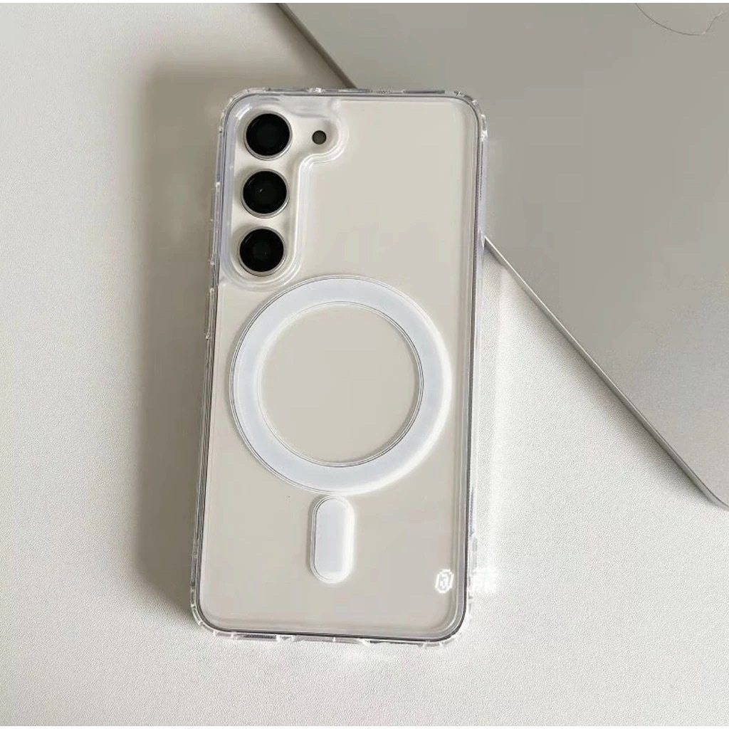 เคส Samsung ใส แม่เหล็ก ป้องกันกระแทก  สำหรับสมาร์ทโฟน