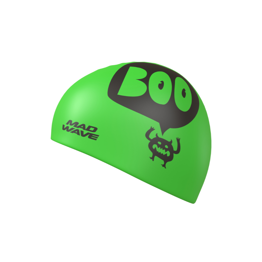 MAD WAVE หมวกว่ายน้ำ พิมพ์ลาย Boo สีเขียว Swimming cap | Shopee Thailand