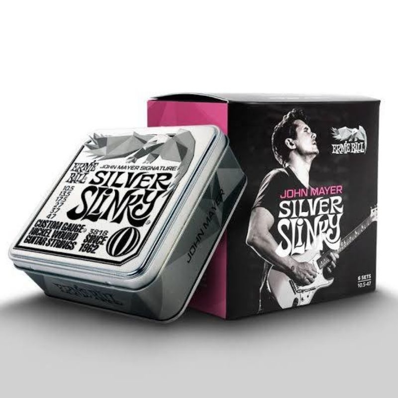 Ernie Ball Corde Per Chitarra Elettrica John Mayer Silver Slinky Con Avvolgimento In Nichel Calibro 10,5-47 - Foto 6