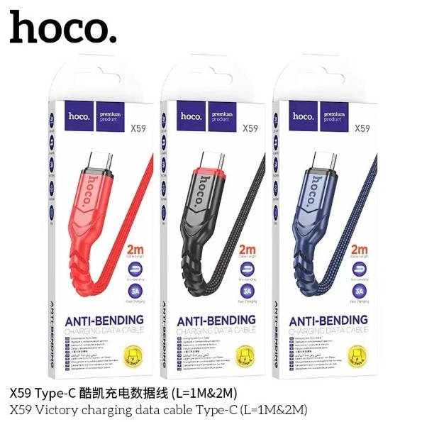HOCO X59 2m 3m 2 4A IOS Micro USB Type 