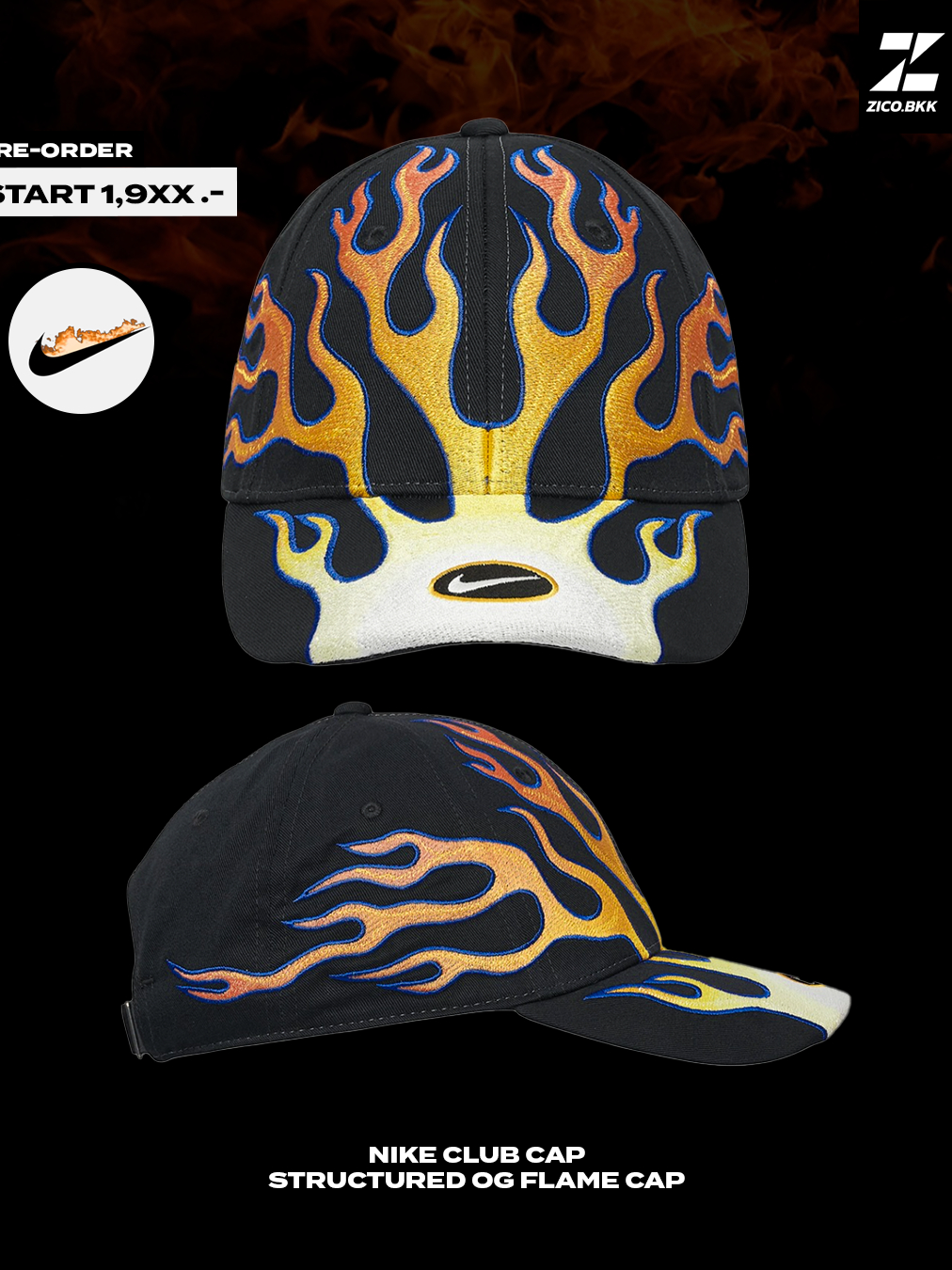 Nike Club Cap Nike Flame Cap炎デザイン キャップ Nike Club Flame Cap | Foot Locker