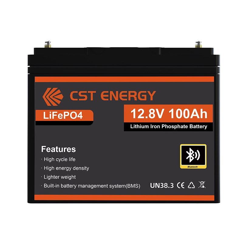 CST ENERGY แบตเตอรี่บลูทูธ LiFePO4 12V 100Ah แบตเตอรี่ลิเธียมแบบพกพา ...