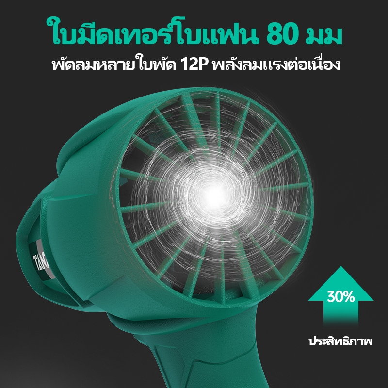 TANZU พัดลมเทอร์โบไร้สาย เครื่องเป่าลม พัดลมเทอร์โบเจ็ท Blower พัดลมเทอร์โบ เครื่องเป่าลมไร้สาย