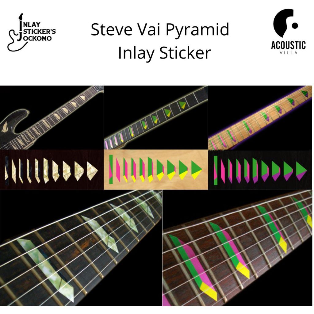 Steve Vai Pyramid Inlay Sticker for Guitar and Bass | Shopee Thailand