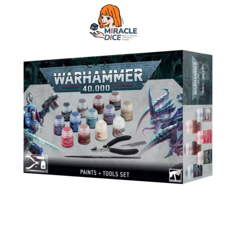 [พร้อมส่ง] Warhammer 40K : Paints + Tools Set ชุดสีและอุปกรณ์สำหรับ ...