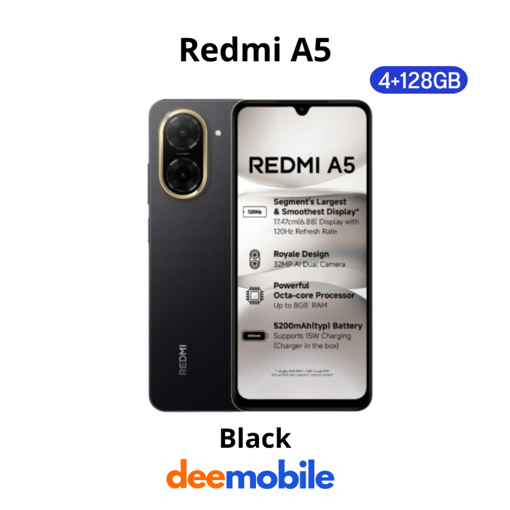 Xiaomi Redmi A5 (3+64 / 4+128) เครื่องศูนย์ไทย รับประกัน 15