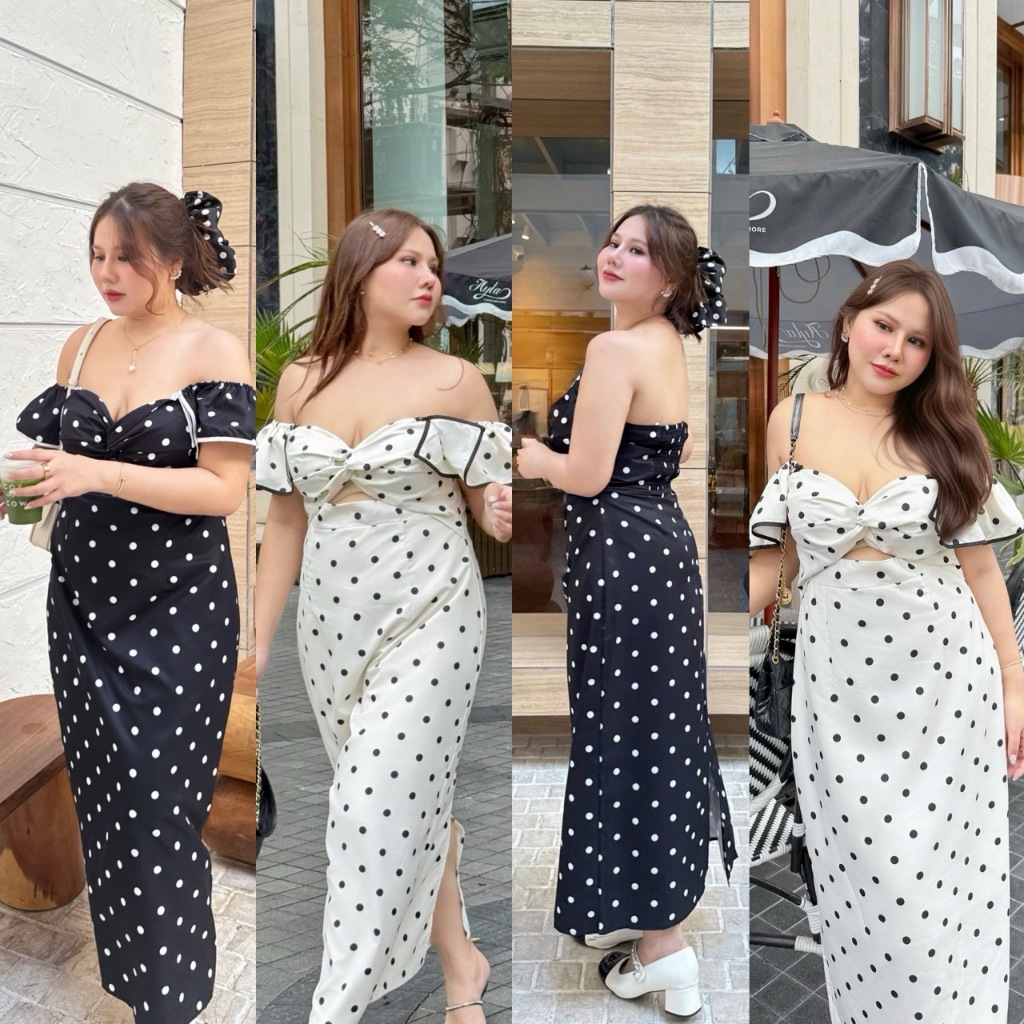 Polka maxi dress    (D0101 ...