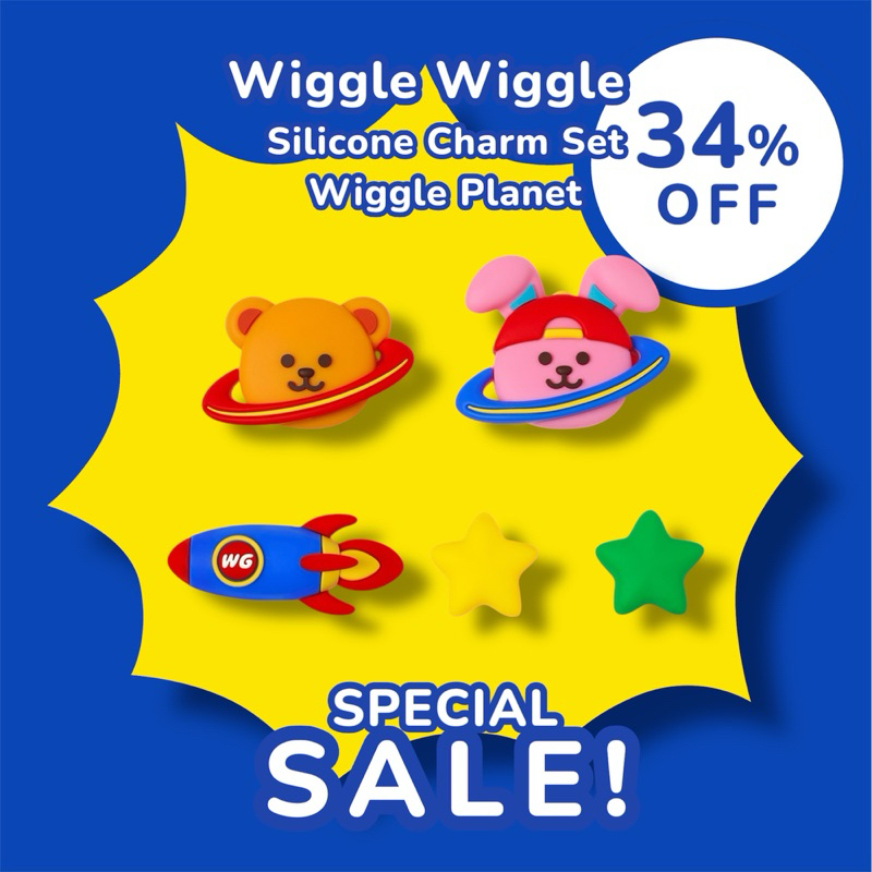 ขายดี Wiggle Wiggle Silicone Charm Set Wiggle Planet ชุดซิลิโคนติด ...