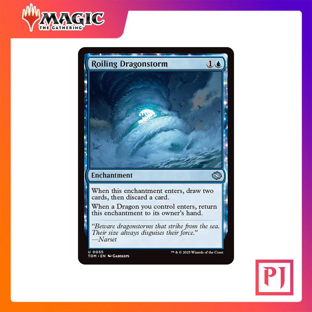 [MTG] Roiling Dragonstorm [TDM] [BLUE] [UNCOM] [NORMAL] [ENG] (การ์ดเม ...