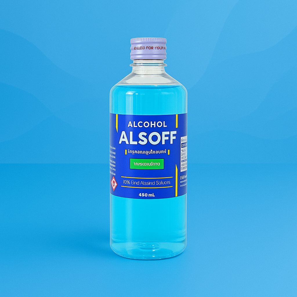 แอลกอฮอล์ตราเสือดาว Alcohol 70% ALSOFF แอลซอฟฟ์แอลกอฮอล์ 450ml | Shopee ...