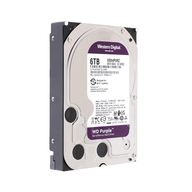 WD Purple 6TB Harddisk CCTV รุ่น WD60PURZ / WD62PURZ / WD64PURZ
