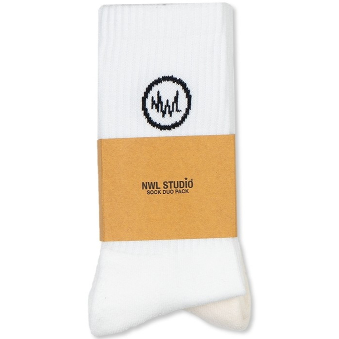 DM24 Nel Sock Super Solf Duo Pack Off-White/Cream 1 Pair ถุงเท้า