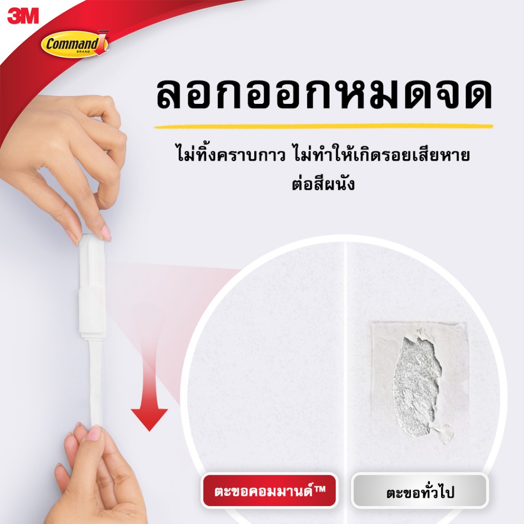3M Command ตะขอเอนกประสงค์ รุ่นเบสิค รับน้ำหนัก 1.8 กก.คอมมานด์ 17503 ...
