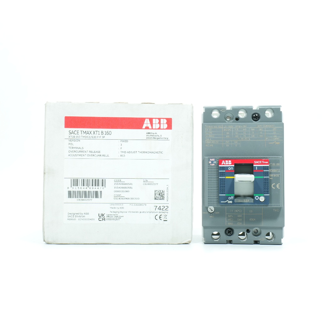 1SDA066805R1 ABB XT1B ABB MCCB เซอร์กิจ เบรกเกอร์ TMAX XT1B160 ABB XT1B ...