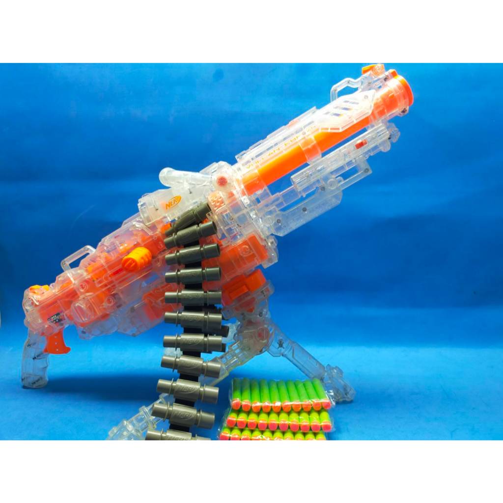ปืนNerf Nerf Sonic Green Vulcan EBF-25 ยิงรัวรัวแบบแรมโบ้ | Shopee
