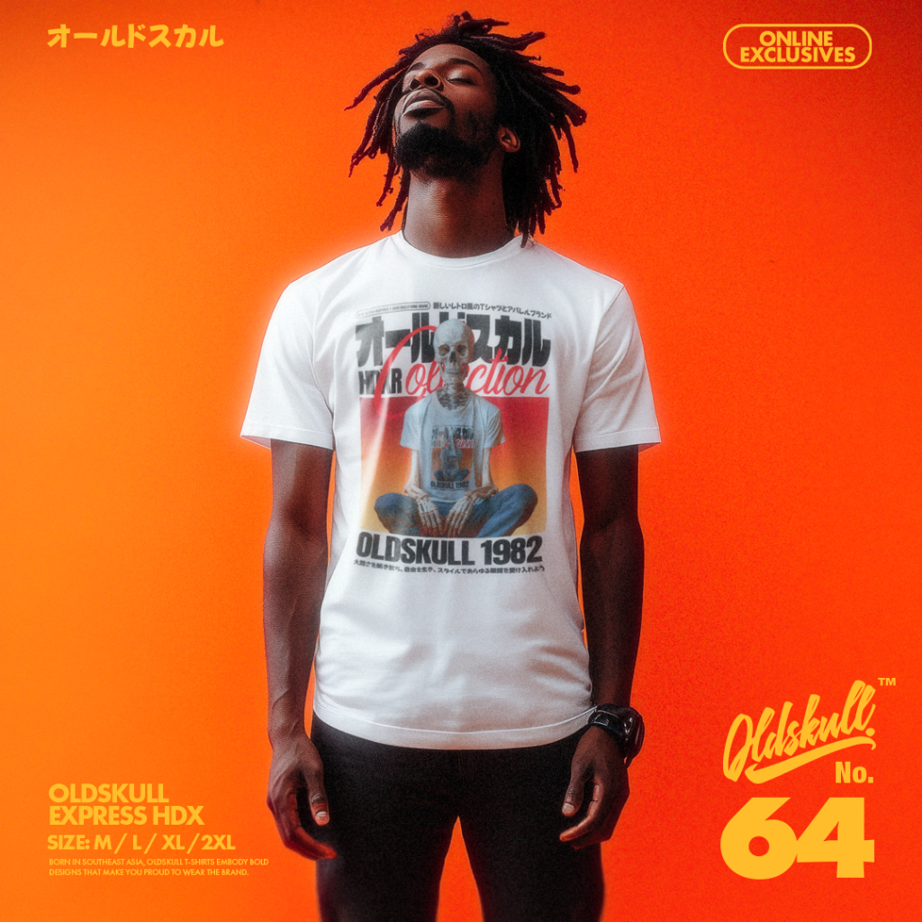 🔥เสื้อยืด Oldskull Express Hdx 64 Infinite Reflection💀🔥 Shopee Thailand 