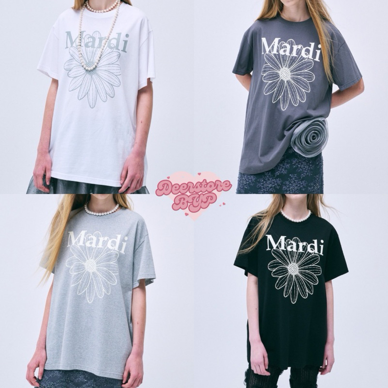 UNISEX TSHIRT LONG SLEEVE FLOWERMARDI_NAVY IVORY main image 0