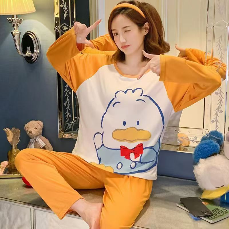 ชุดนอนผู้ใหญ่ ขนาด 5XL เซ็ตแขนยาว-ขายาว ชุดนอนน่ารัก ชุดนอนลายการ์ตูน ...